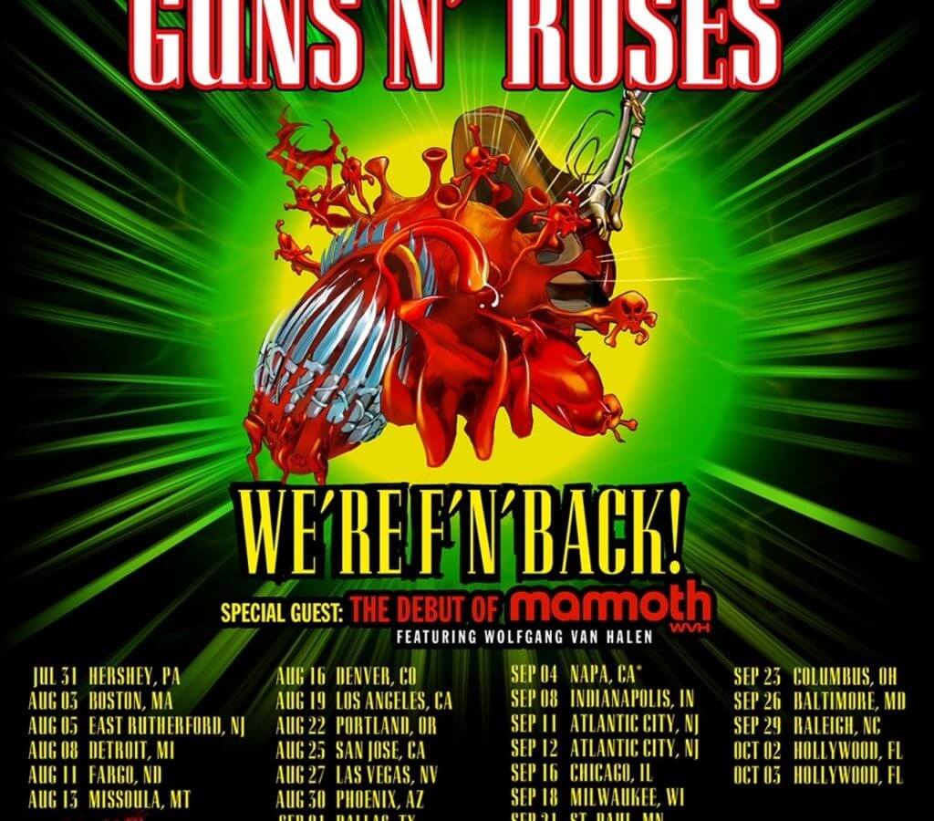 Guns N' Roses 2021 US Tour Announcement + Dates