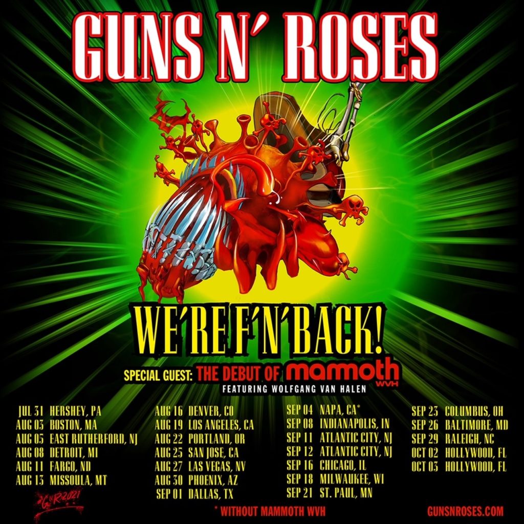 Guns N’ Roses Announce 2021 U.S. Tour