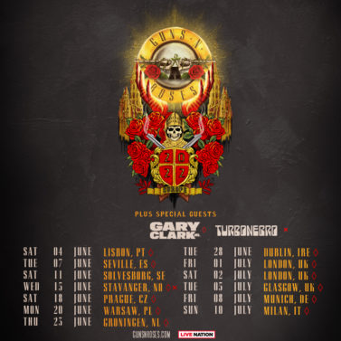 Guns N' Roses 2021 Tour Poster with Dates